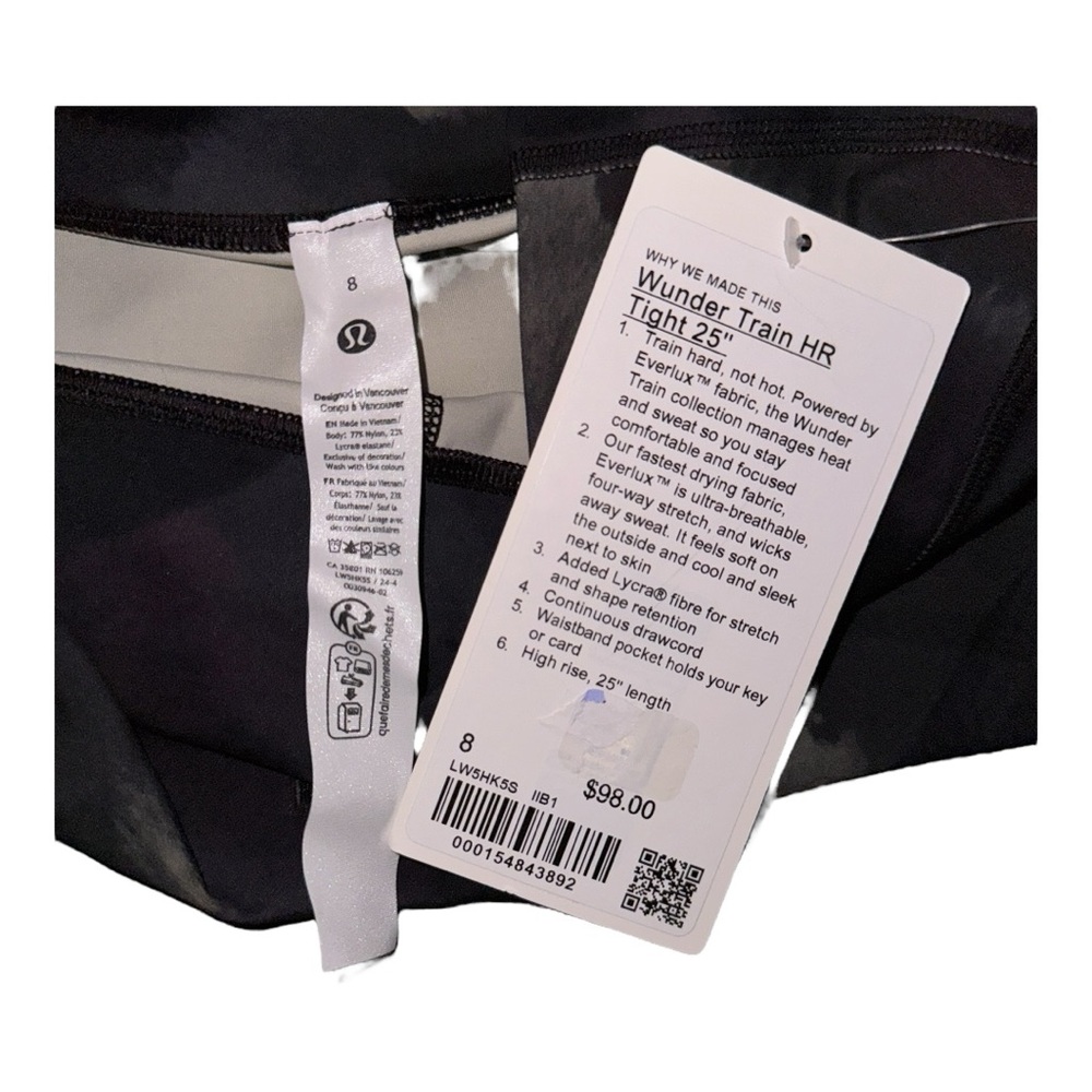 Lululemon Wunder Train High-Rise Tight 25", Ink Islands Burnside Multi, Size 8 - Picture 9 of 9